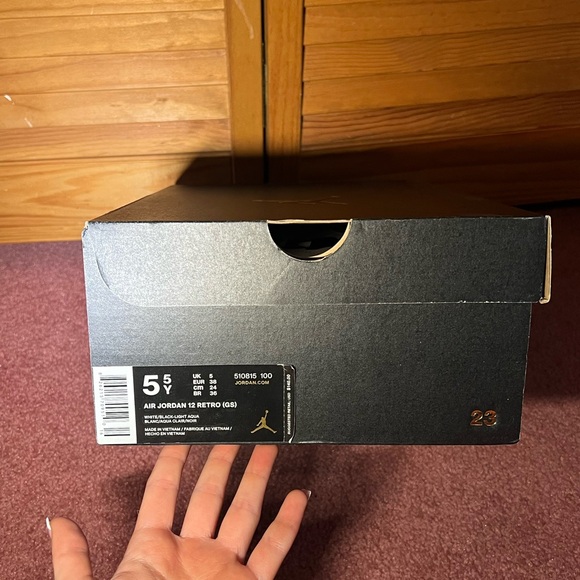 Air Jordan 12 Retro Light Aqua Shoes - Picture 7 of 9